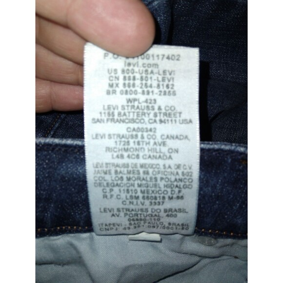 Levi's 545 Jeans Womens 16M Low Boot Cut Regular Fit Dark Wash Blue Cotton Blend - Picture 10 of 10